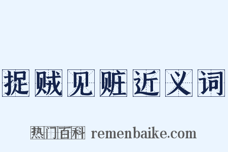 捉贼见赃近义词是什么意思的图片